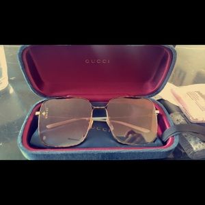 Gucci GG 0443 S 003 Gold Gradient Sunglasses